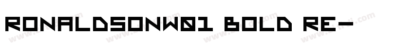 RonaldsonW01 Bold Re字体转换